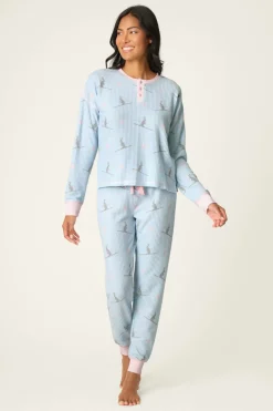 PJ Salvage Womens PJ Ski Jammie Classics Set